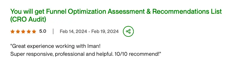 Client review: Funnel Optimization Assessment and Recommendations